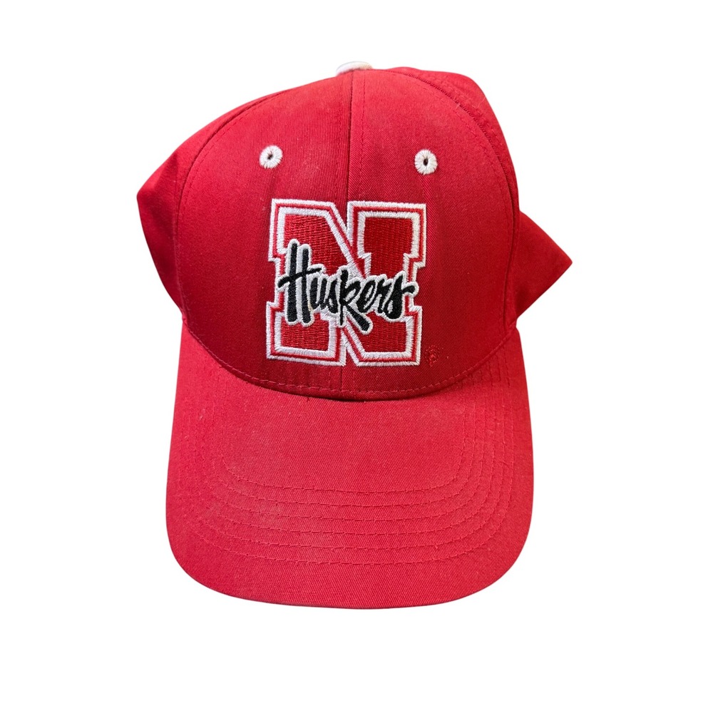 Nebraska Huskers Red "N" Embroidered Baseball Cap Adjustable "Captivating"‎